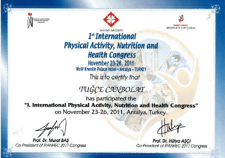 Fiziksel aktivite kurs sertifikası